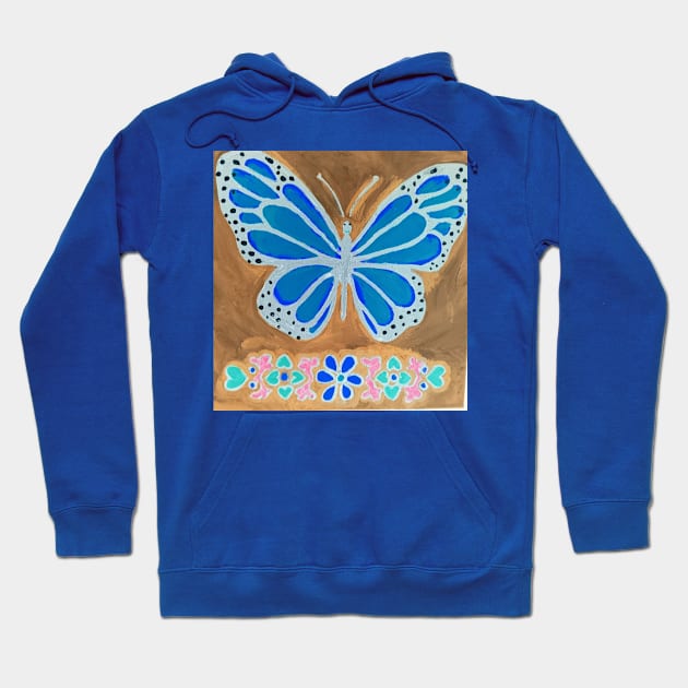 Blue Butterfly Hoodie by Oregon333